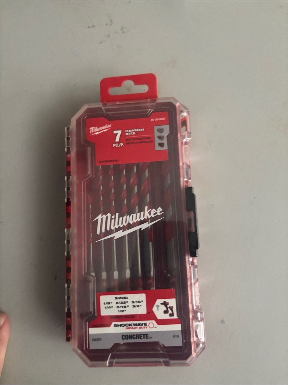 Milwaukee Red Hammer Drill Bit Set - 7 Pc